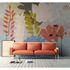 Picture Photo Wallpaper Non-Woven Art Leaves blue cream green 1