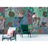 Picture Photo Wallpaper Non-Woven Flowers blue green violet 1