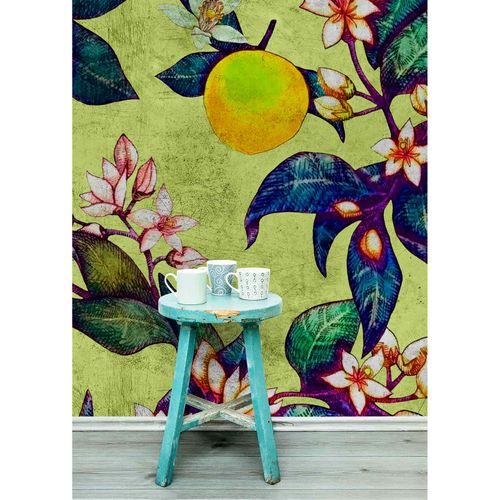 Picture Photo Wallpaper Non-Woven Fruits Exotic yellow green