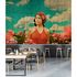 Picture Photo Wallpaper Non-Woven Women Wood Vacation red blue 1