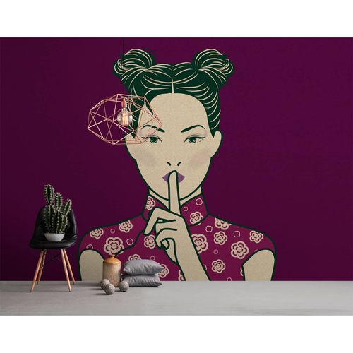 Picture Photo Wallpaper Non-Woven Pop Art Japan black beige