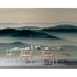 Picture Photo Wallpaper Non-Woven Trees Fog Forest beige blue 1