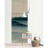 Picture Photo Wallpaper Panel Non-Woven Trees Fog beige blue 1