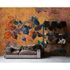 Image Photo Wallpaper Non-Woven Leaves Ornaments orange 1