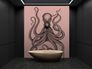 Photo Wallpaper Non-Woven Octopus Squid pink 1