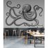 Picture Photo Wallpaper Non-Woven Octopus Squid grey 1