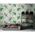 Image Photo Wallpaper Non-Woven Birds Watercolour grey green 1