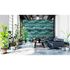 Image Photo Wallpaper Non-Woven Mosaic Waves green turquoise 1