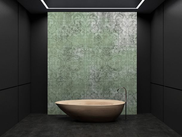 Photo Wallpaper Non-Woven Barock Vintage green