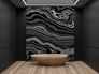 Photo Wallpaper Non-Woven Onyx Marble black white 1
