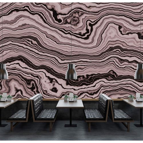 Picture Photo Wallpaper Non-Woven Onyx Mable pink black