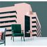 Picture Photo Wallpaper Non-Woven Skyscraper Modern green pink 1