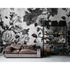 Picture Photo Wallpaper Non-Woven Roses Floral grey black 1