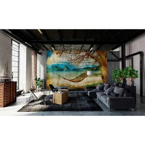Image Photo Wallpaper Non-Woven Vintage Hanging Mat blue