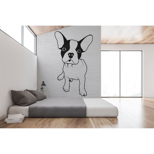 Image Photo Wallpaper Non-Woven Dog Wall Tattoo grey