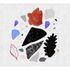 Picture Photo Wallpaper Non-Woven Terrazzo Art blue grey red 2