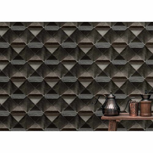 Picture Photo Wallpaper Non-Woven Graphic 3D Cubes brown