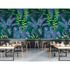 Picture Photo Wallpaper Non-Woven Tropic Leaves violet blue 1