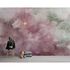 Picture Photo Wallpaper Non-Woven Clouds Watercolors pink 1