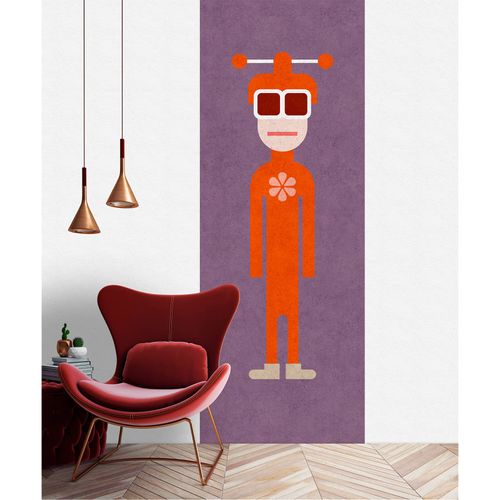 Picture Photo Wallpaper Panel Non-Woven Male purple orange