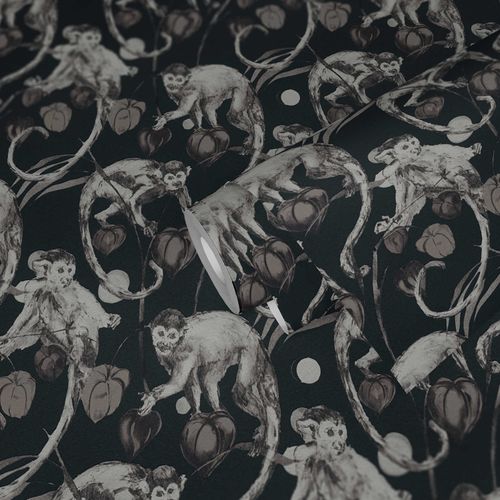 Photo Non-Woven Wallpaper Michalsky Apes Jungle black 37982-2