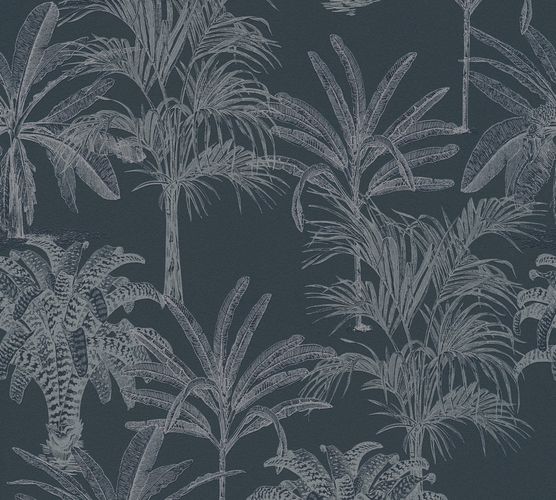 Photography Non-Woven Wallpaper Michalsky Palms Floral black 37983-2