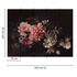 Photo Wallpaper Blossoms Flowers Floral pink green black 3