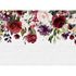 Photo Wallpaper Stone Wall Flowers white red green 1