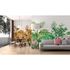 Photo Wallpaper Stone Wall Plants green grey-white 1