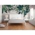 Photo Wallpaper Leaves Concrete green grey Designwalls 3