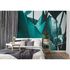 Room Image Photo Wallpaper Leaves Stem Floral blue-green 1