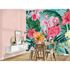 Room Image Photo Wallpaper Tropical Flamingo Flowers pink green 1