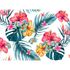 Photo Wallpaper Flowers Leaves Tropical white pink 2
