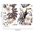 Picture Photo Wallpaper Toucan Flowers Leaves brown cream white 3