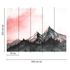 Photo Wallpaper Mountains Painted Landscape grey red 3