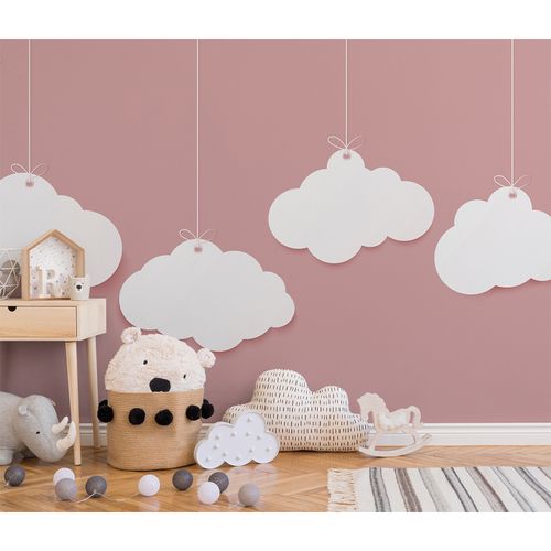 Room Image Photo Wallpaper Clouds Mobile Kids pink white