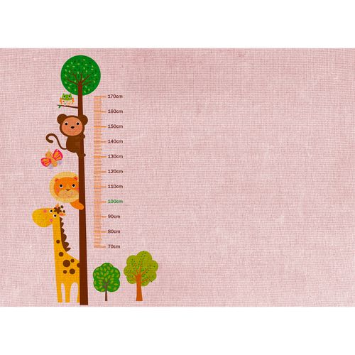 Photo Wallpaper Kids Scale Animals pink colourful