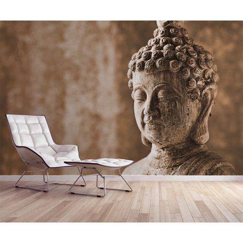 Room Image Photo Wallpaper Buddha Asia Sculpture brown Designwalls