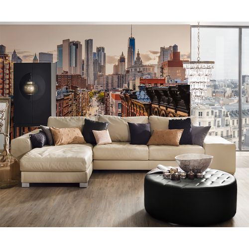 Room Image Photo Wallpaper New York Big City Skyscrapers brown