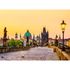 Photo Wallpaper Charles Bridge Prague yellow brown green 2