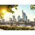 Photo Wallpaper Frankfurt Skyscrapers Bridge blue green 2