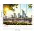 Photo Wallpaper Frankfurt Skyscrapers Bridge blue green 3