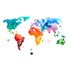 Image Photo Wallpaper World Map Aquarell white colourful 2