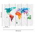 Picture Photo Wallpaper Paper World Map Aquarell white colourful 3