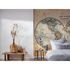 Room Image Photo Wallpaper World Map Retro brown blue Designwalls 2