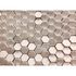 Photo Wallpaper 3D Hexagon Honeycombs silver brown 2