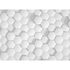 Photo Wallpaper 3D Hexagon Honeycombs white silver 2