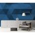 Photo Wallpaper 3D Stones Concrete Triangles blue 1