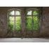 Photo Wallpaper Window Plaster Wall grey green 2