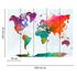 Photo Wallpaper World Map Aquarell colourful white 3